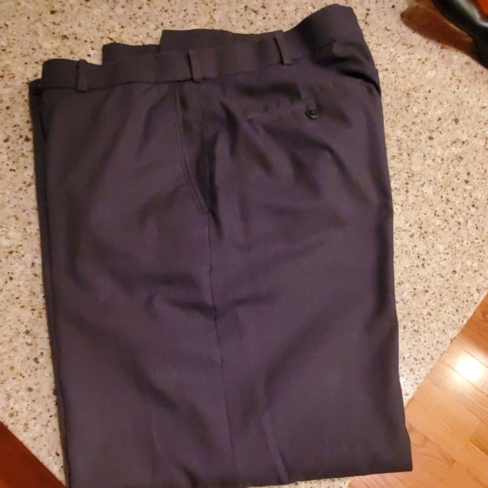 Dark Gray Flat Front Dress Slacks